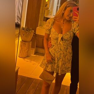 Alice + Olivia Yellow and Green Floral Dress